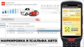 Альфа Авто маркировка Честный Знак: приемка и отгрузка на ТСД